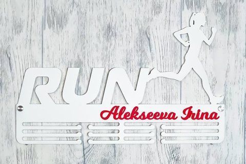 Медальница бег, легкая атлетика Ирина 50смх35см белая (Medalnutsa-0602-92) doub_0702Medalnitsa_big_790_13 фото